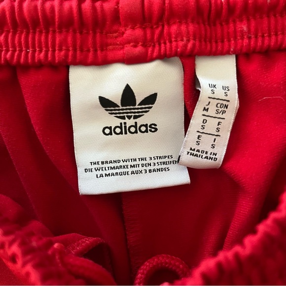 Adidas Red White and Black Blocked Track Pants for Women, Size S - Picture 9 of 10